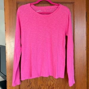 J. Crew Vibrant Pink Long Sleeve Top